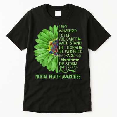 Mental Health Awareness Matters Sunflower I Am The Storm Tall T-Shirt