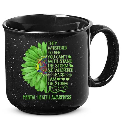 Mental Health Awareness Matters Sunflower I Am The Storm 15oz Campfire Ceramic Mug