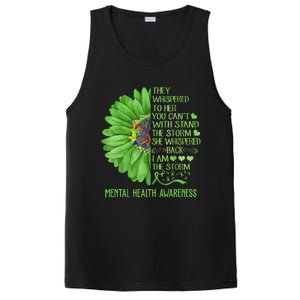 Mental Health Awareness Matters Sunflower I Am The Storm PosiCharge Competitor Tank