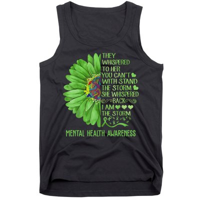 Mental Health Awareness Matters Sunflower I Am The Storm Tank Top