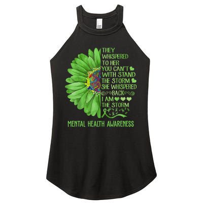 Mental Health Awareness Matters Sunflower I Am The Storm Women's Perfect Tri Rocker Tank