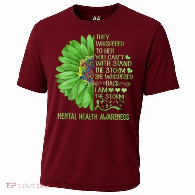 Mental Health Awareness Matters Sunflower I Am The Storm Performance Shirt