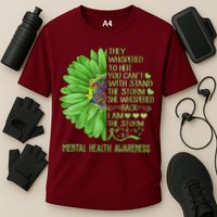 Mental Health Awareness Matters Sunflower I Am The Storm Cooling Performance Crew T-Shirt