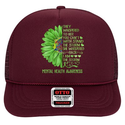 Mental Health Awareness Matters Sunflower I Am The Storm Trucker Hat