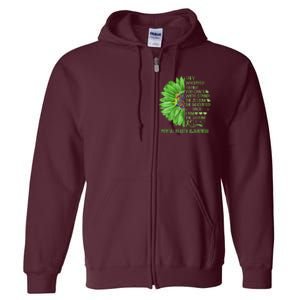 Mental Health Awareness Matters Sunflower I Am The Storm Full Zip Hoodie