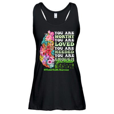 Mental Health Awareness , Positive, Motivational Quote Ladies Essential Flowy Tank