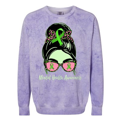 Mental Health Awareness Colorblast Crewneck Sweatshirt