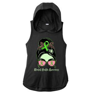 Mental Health Awareness Ladies PosiCharge Tri-Blend Wicking Draft Hoodie Tank