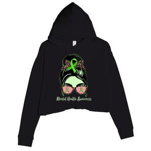 Mental Health Awareness Crop Fleece Hoodie