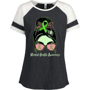 Mental Health Awareness Enza Ladies Jersey Colorblock Tee