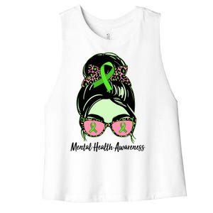 Mental Health Awareness Women's Racerback Cropped Tank