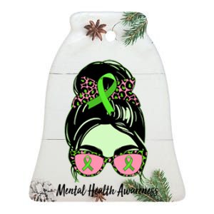 Mental Health Awareness Ceramic Bell Ornament