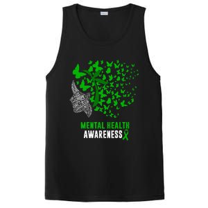 Mental Health Awareness Butterflies Green Ribbon PosiCharge Competitor Tank