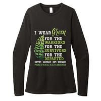 Mental Health Awareness Matters Support I Wear Green Warrior Womens CVC Long Sleeve Shirt