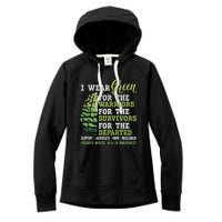 Mental Health Awareness Matters Support I Wear Green Warrior Women's Fleece Hoodie