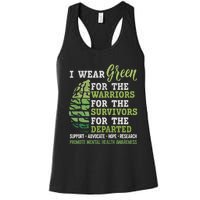 Mental Health Awareness Matters Support I Wear Green Warrior Women's Racerback Tank