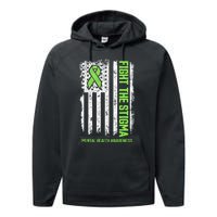 Mental Health Awareness Fight The Stigma Mental Health Performance Fleece Hoodie