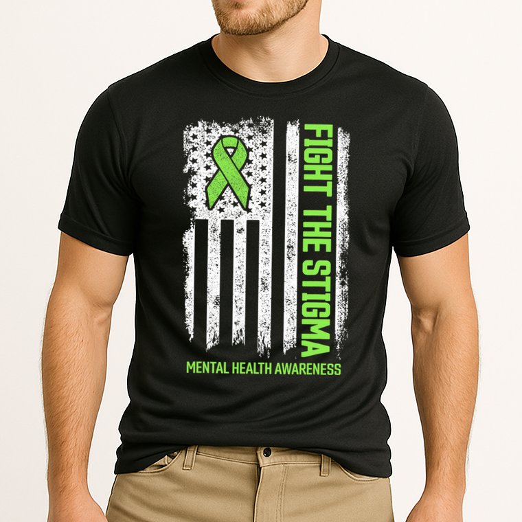 Mental Health Awareness Fight The Stigma Mental Health Cooling Performance Crew T-Shirt