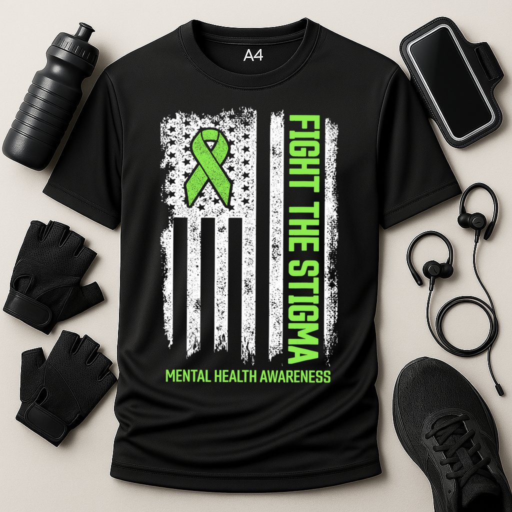 Mental Health Awareness Fight The Stigma Mental Health Cooling Performance Crew T-Shirt