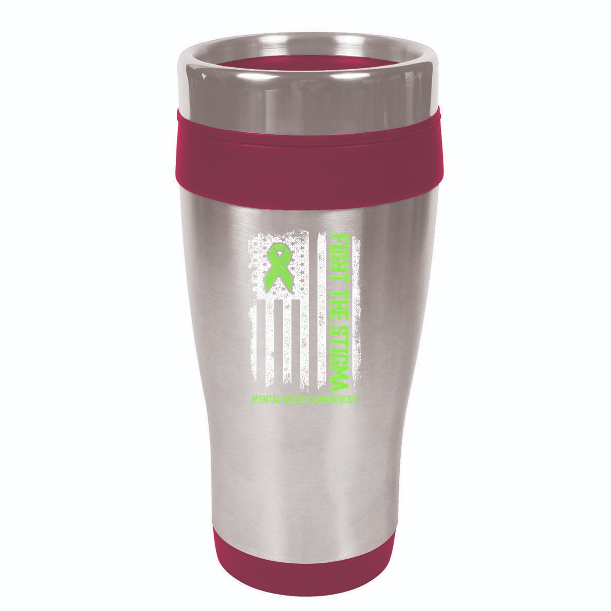 Mental Health Awareness Fight The Stigma Mental Health 16oz Travel Tumbler