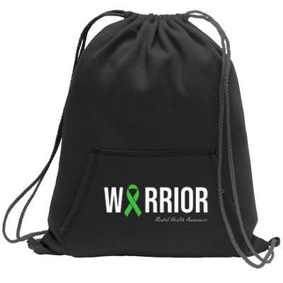 Mental Health Awareness Green Ribbon Sweatshirt Cinch Pack Bag