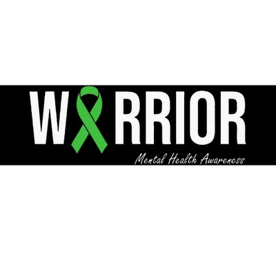 Mental Health Awareness Green Ribbon Bumper Sticker