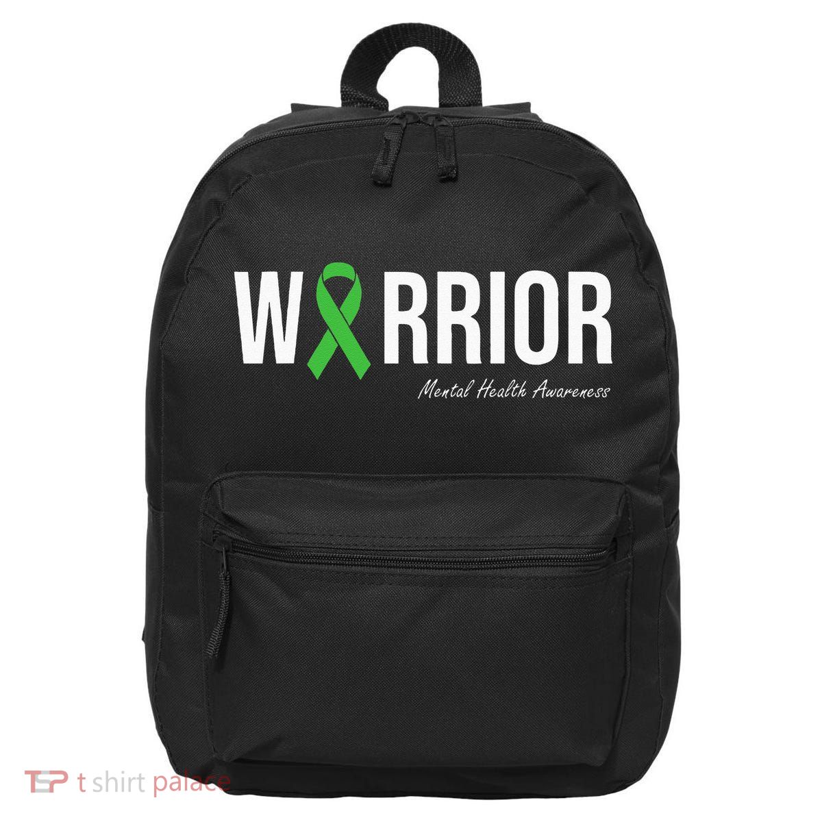 Mental Health Awareness Green Ribbon 16 in Basic Backpack