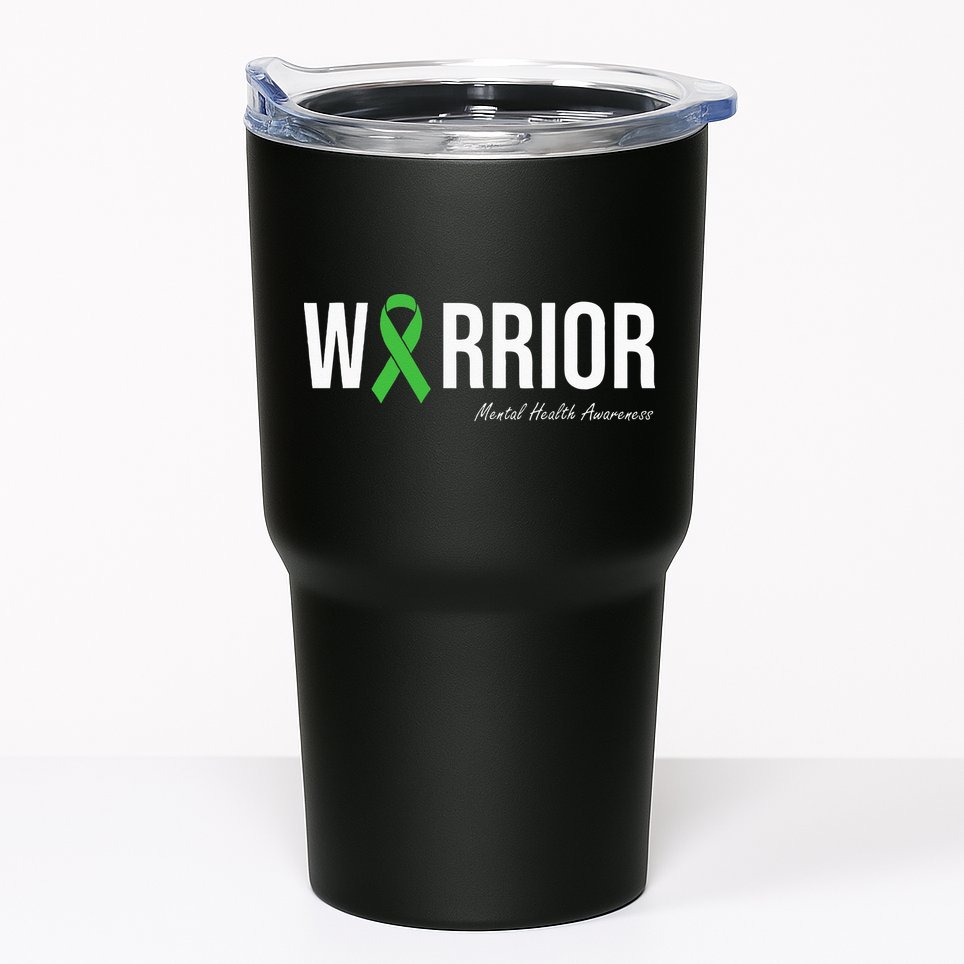 Mental Health Awareness Green Ribbon Tumbler