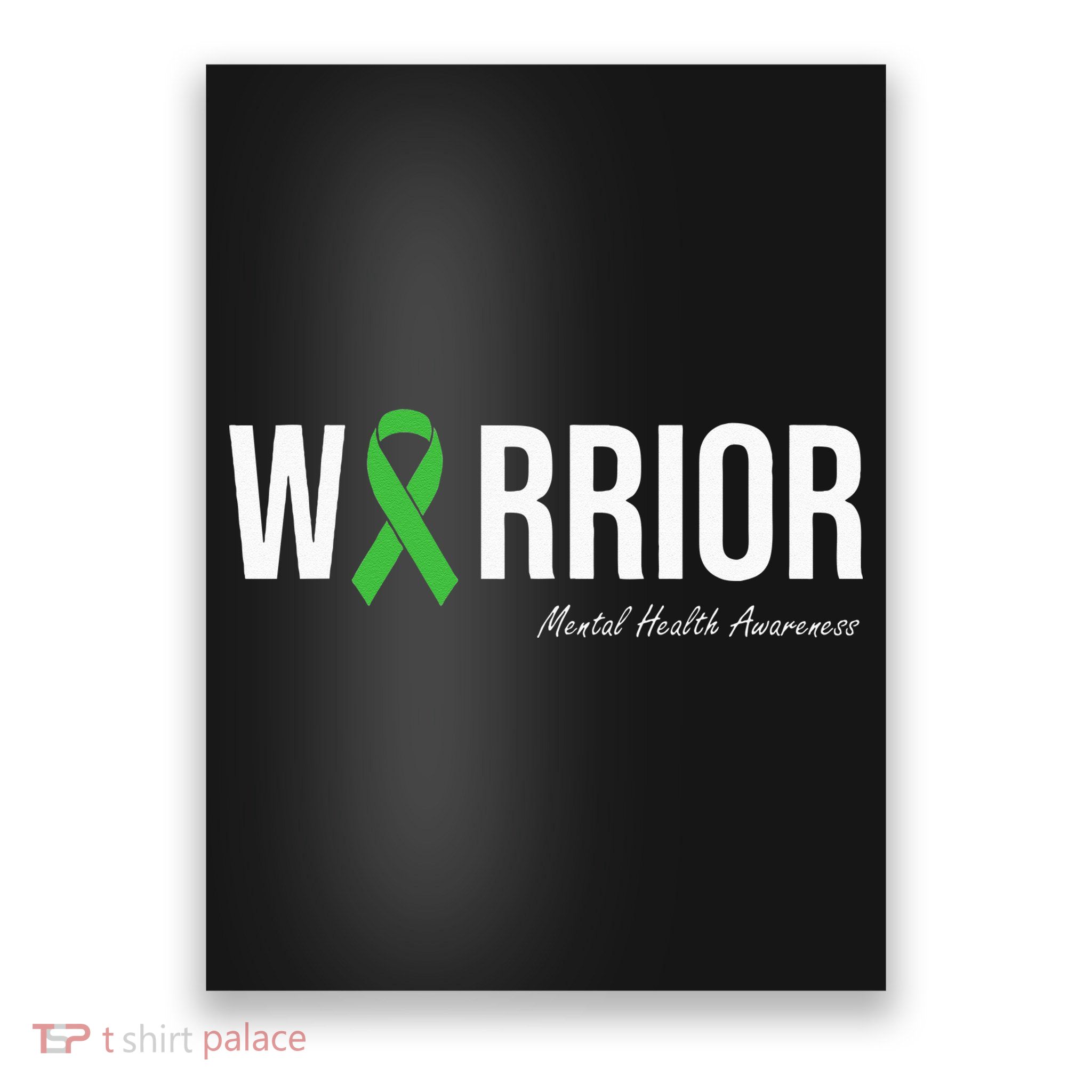 Mental Health Awareness Green Ribbon Poster