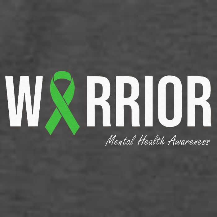 Mental Health Awareness Green Ribbon Vector Backpack
