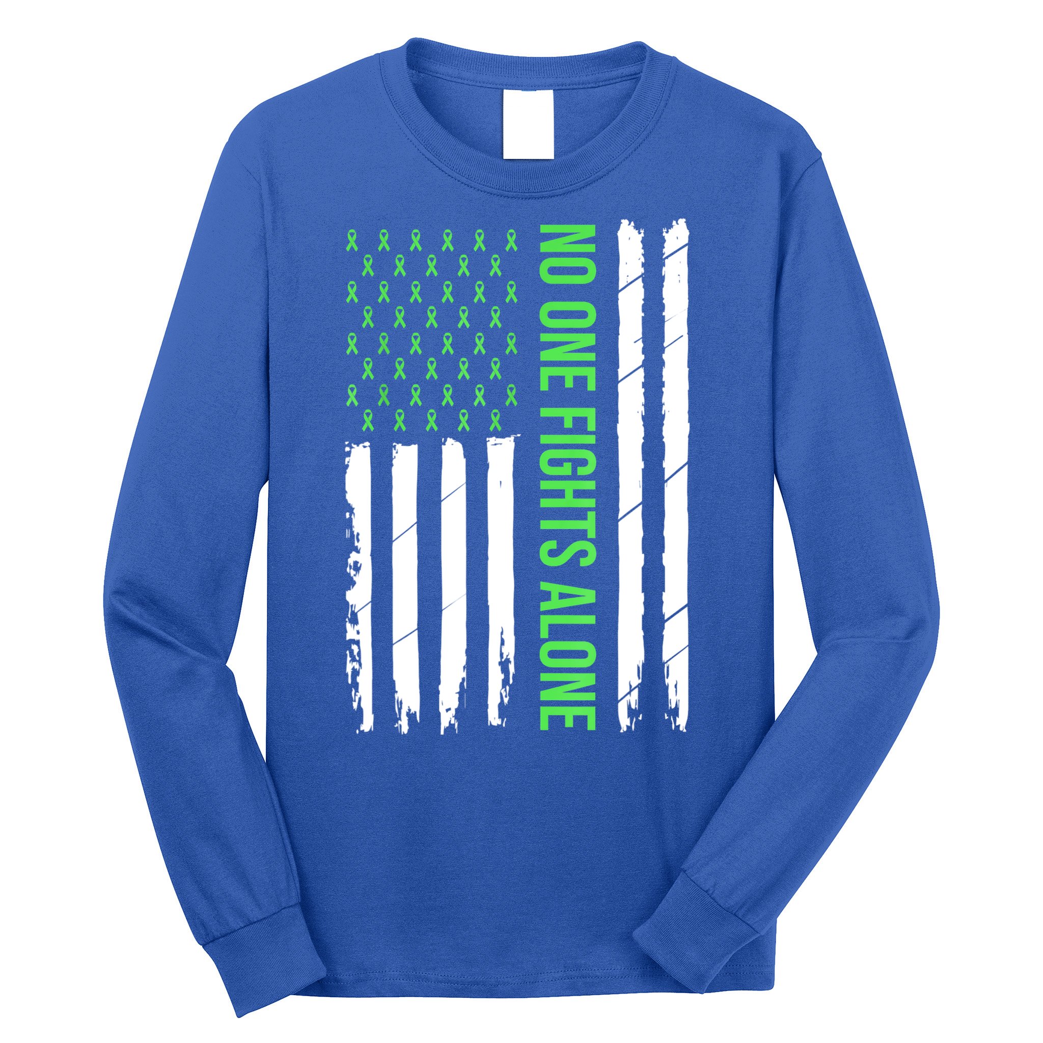 Mental Health Awareness Green Ribbon Long Sleeve Shirt
