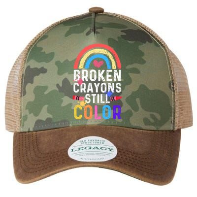 Mental Health Awareness Gift Broken Crayons Still Color Gift Legacy Tie Dye Trucker Hat