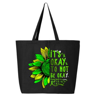 Mental Health Awareness Sunflower Its Okay To Not Be Okay 25L Jumbo Tote