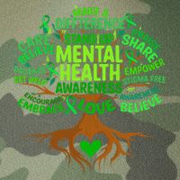 Mental Health Awareness Tree Drawing Word Legacy Tie Dye Trucker Hat