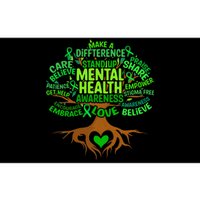 Mental Health Awareness Tree Drawing Word Bumper Sticker