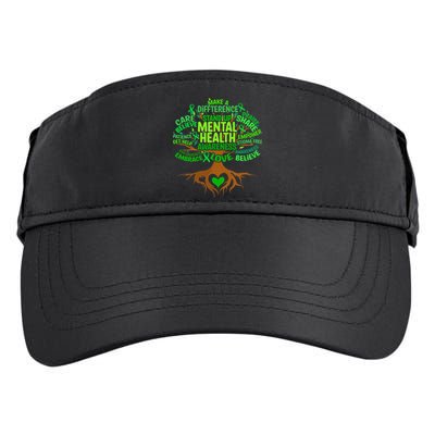 Mental Health Awareness Tree Drawing Word Adult Drive Performance Visor