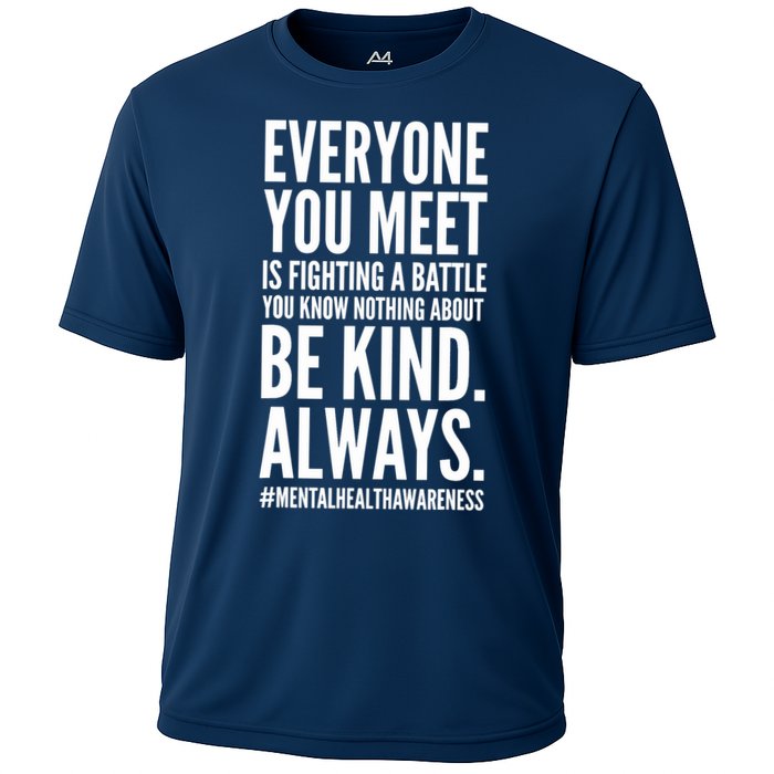Mental Health Awareness Month End The Stigma Positive Quote Cooling Performance Crew T-Shirt