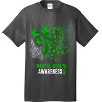 Mental Health Awareness Butterflies Green Ribbon Girl T-Shirt