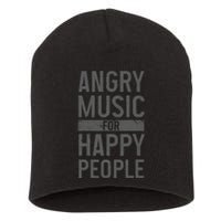 Metal Head Angry Music Happy People Metal Fan Metalhead Short Acrylic Beanie