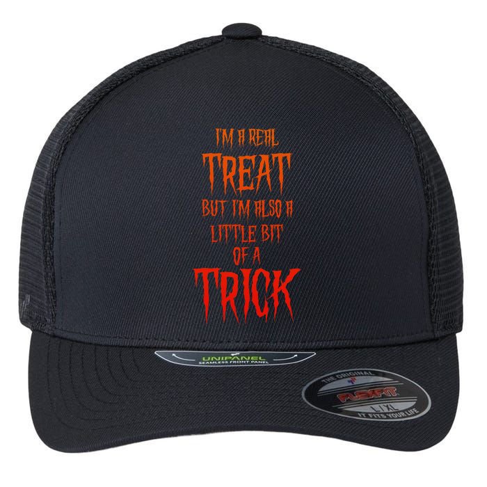 Mischievous Halloween A Real Treat But Also A Trick Flexfit Unipanel Trucker Cap