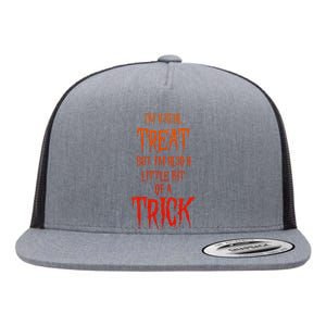 Mischievous Halloween A Real Treat But Also A Trick Flat Bill Trucker Hat