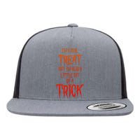 Mischievous Halloween A Real Treat But Also A Trick Flat Bill Trucker Hat