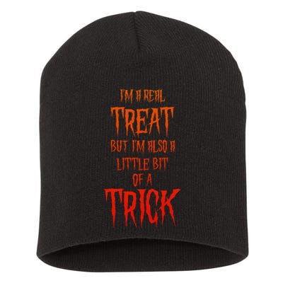 Mischievous Halloween A Real Treat But Also A Trick Short Acrylic Beanie