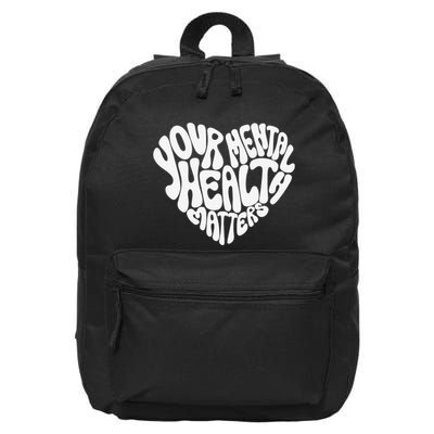 Mental Health Awareness Mindfulness Mental Wellness 16 in Basic Backpack