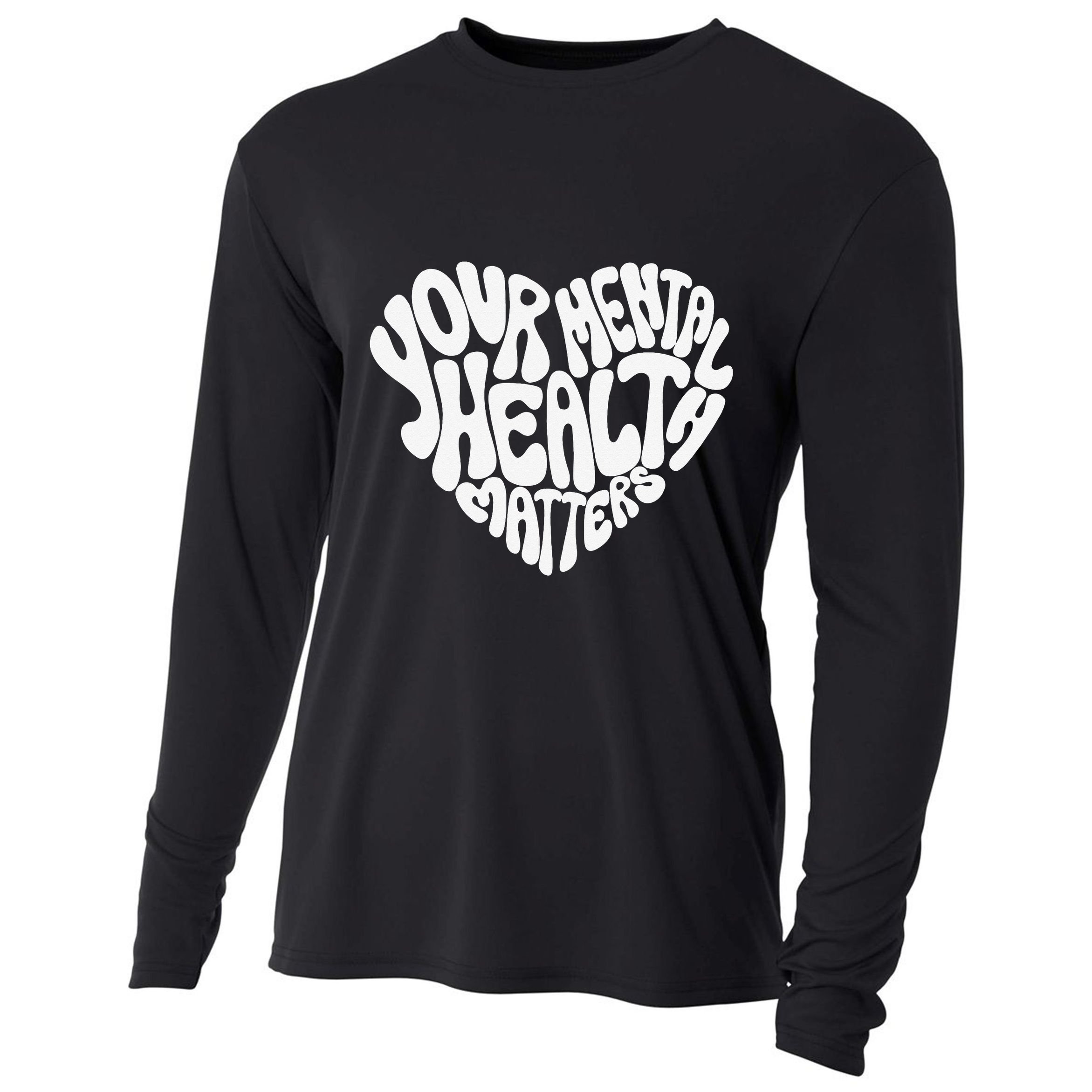 Mental Health Awareness Mindfulness Mental Wellness Cooling Performance Long Sleeve Crew