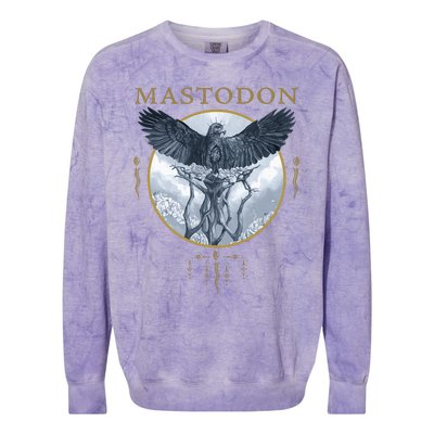 Mastodon Hushed And Grim Eagle Circle Colorblast Crewneck Sweatshirt