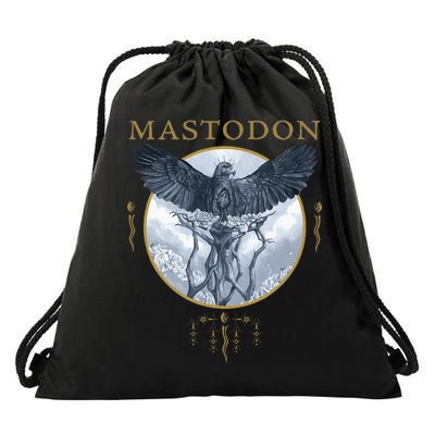 Mastodon Hushed And Grim Eagle Circle Drawstring Bag