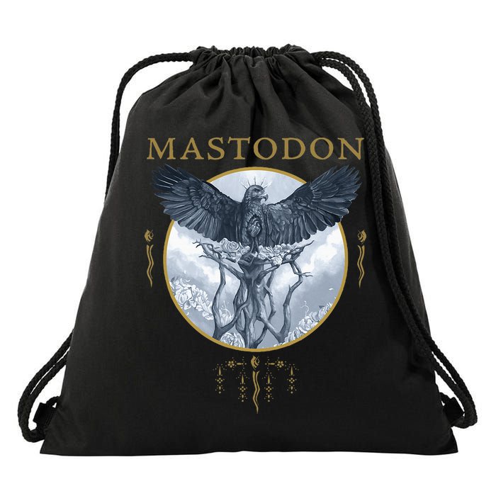 Mastodon Hushed And Grim Eagle Circle Drawstring Bag