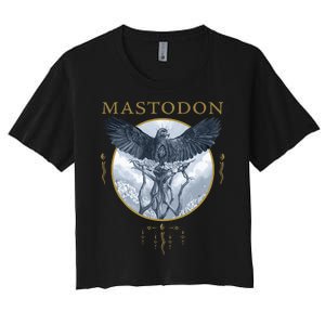 Mastodon Hushed And Grim Eagle Circle Women's Crop Top Tee