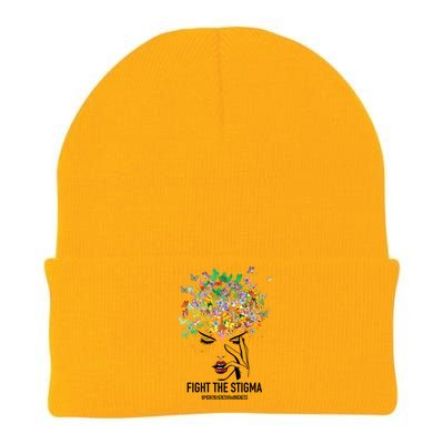 Mental Health Awareness Month Fight The Stigma Positive Gift Knit Cap Winter Beanie